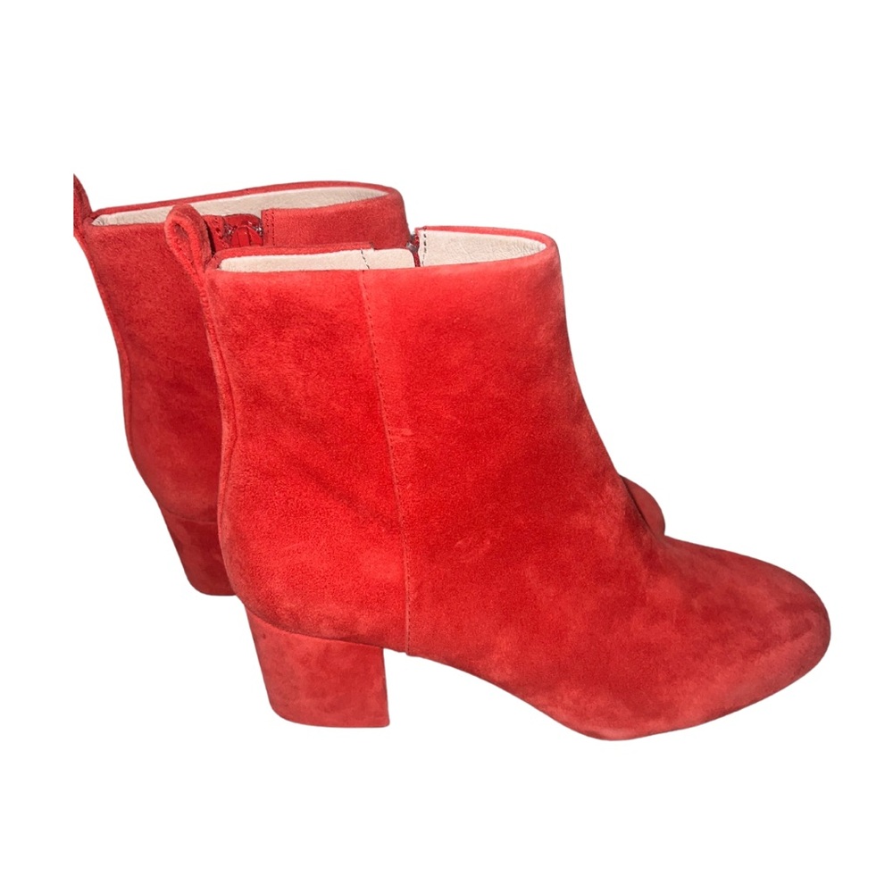 Giana Bini red suede booties